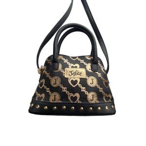 JUSTICE Black & Gold Girls' Handbag / Crossbody Youth Purse